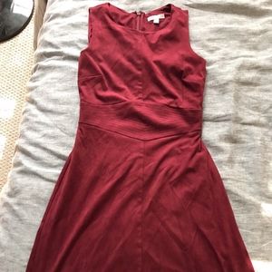 New York and Company Eva Mendes Maroon Dress Suede